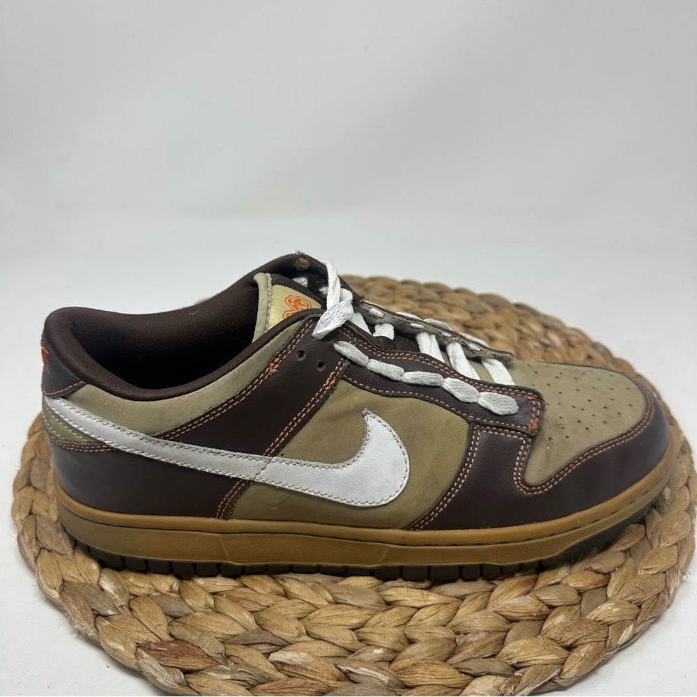 Nike × Vintage  2007 Nike Dunk Low 6.0 Sneakers Tweed Baroque Brown Soft Orange